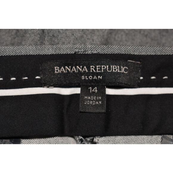 BANANA REPUBLIC $98 Sloan Fit Flat Front Ankle Dress Pant Gray Size 14 - Picture 3 of 3